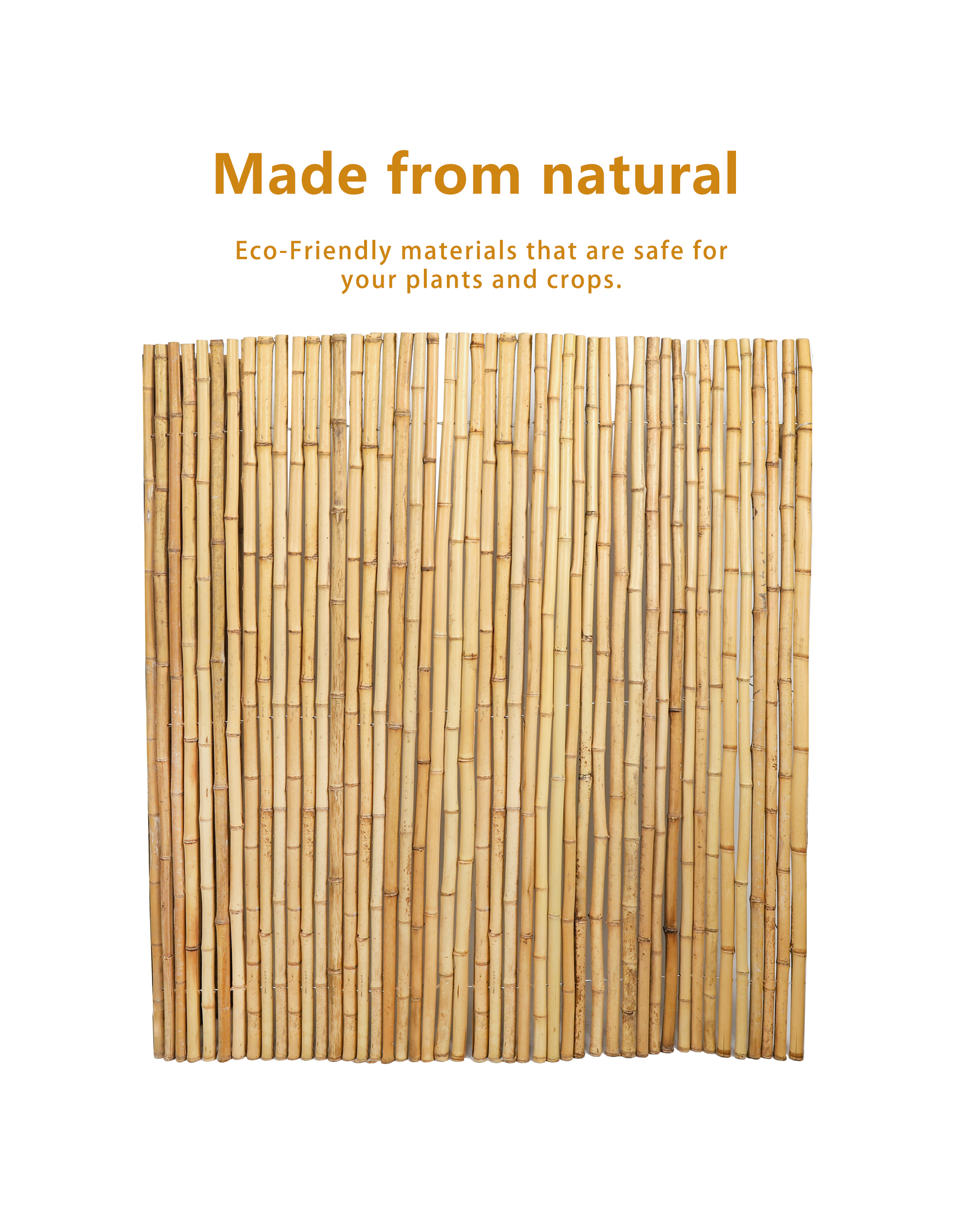 Natural Bamboo Fence Roll 6FT X 8FT , Outside Bamboo Privacy Fencing, Natural Privacy Screen Panels For Garden, Outdoor photo 1