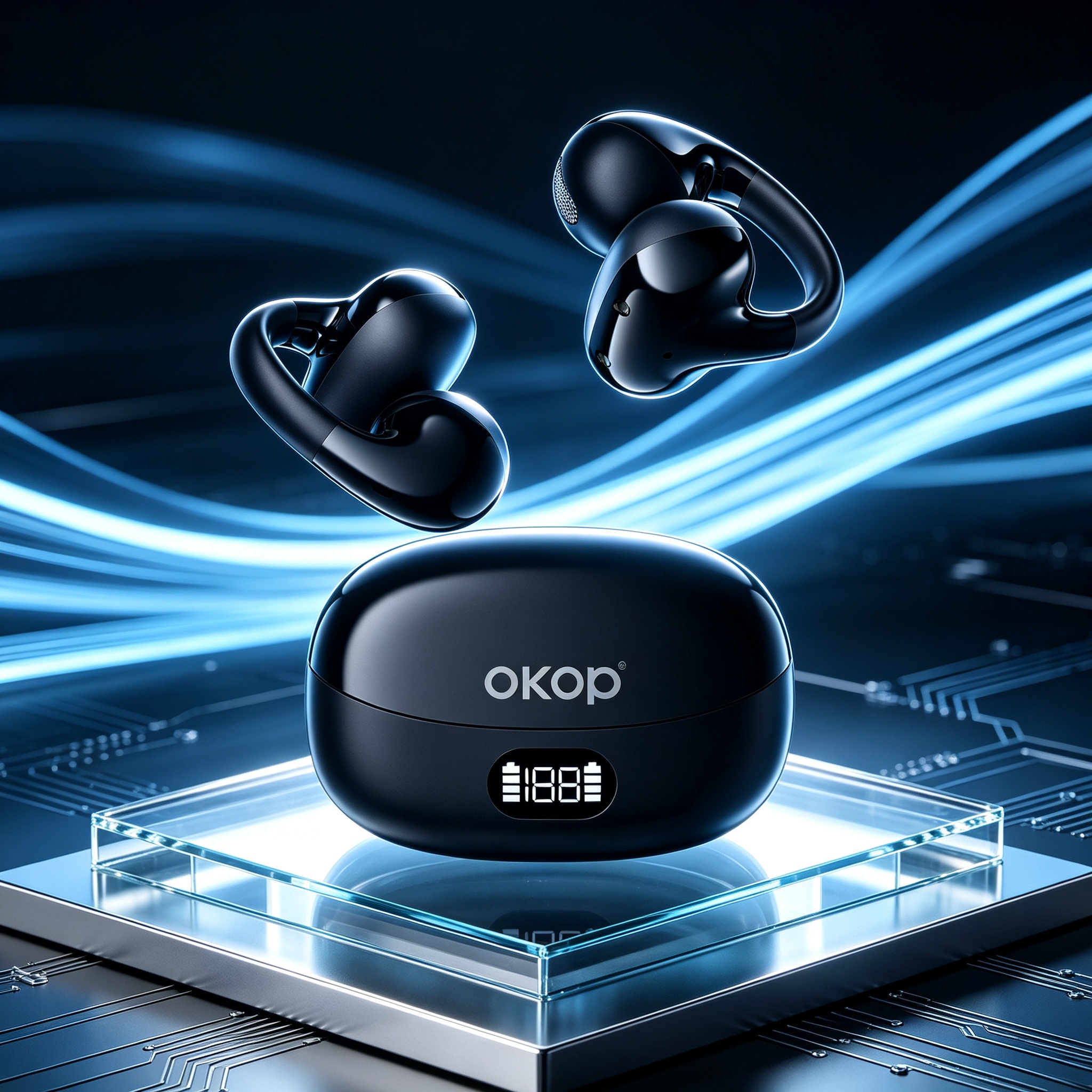 KP-225 Best-selling Wireless Bluetooth Ear-Clip Headphones Long Battery Life High-Quality Audio Low Latency For Music Gaming Factory Direct In Stock photo 3