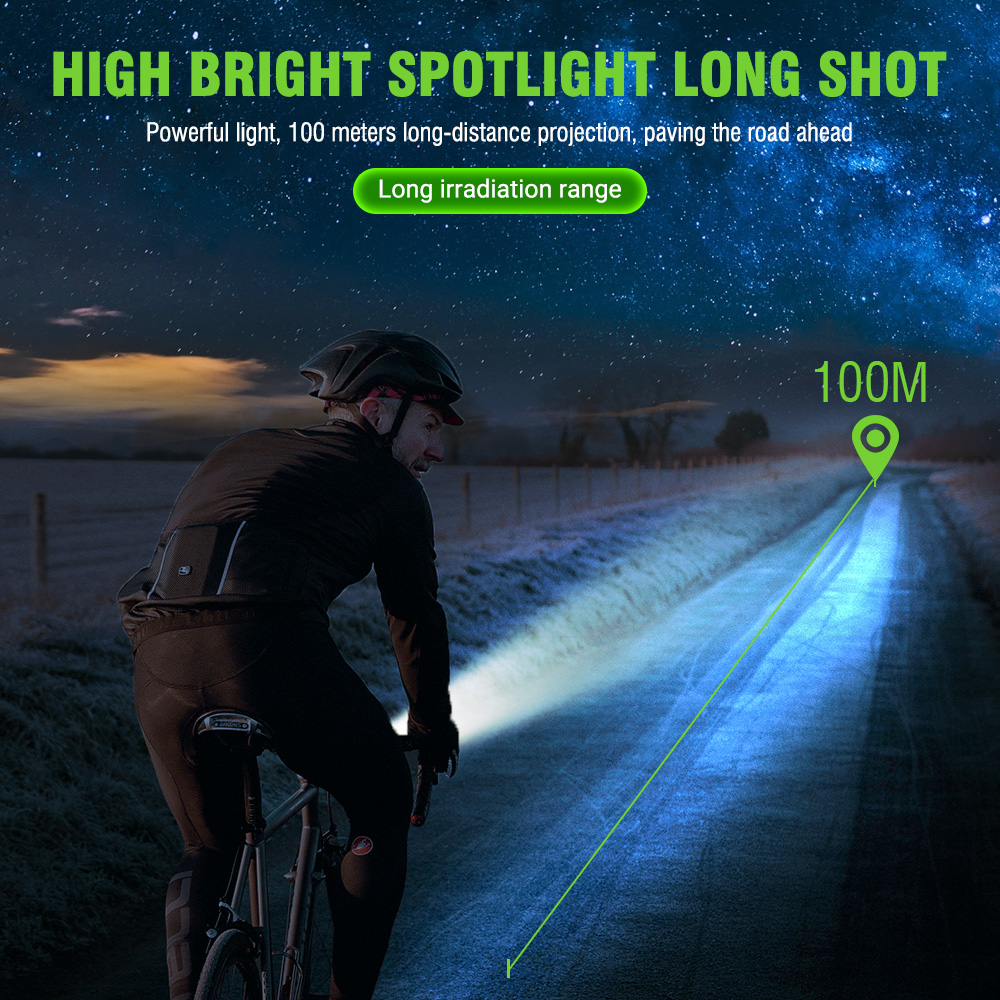 BROUIT 10 LED Bicycle Bike Lights Rechargeable Front Lamp Ultra Bright Headlight photo 2