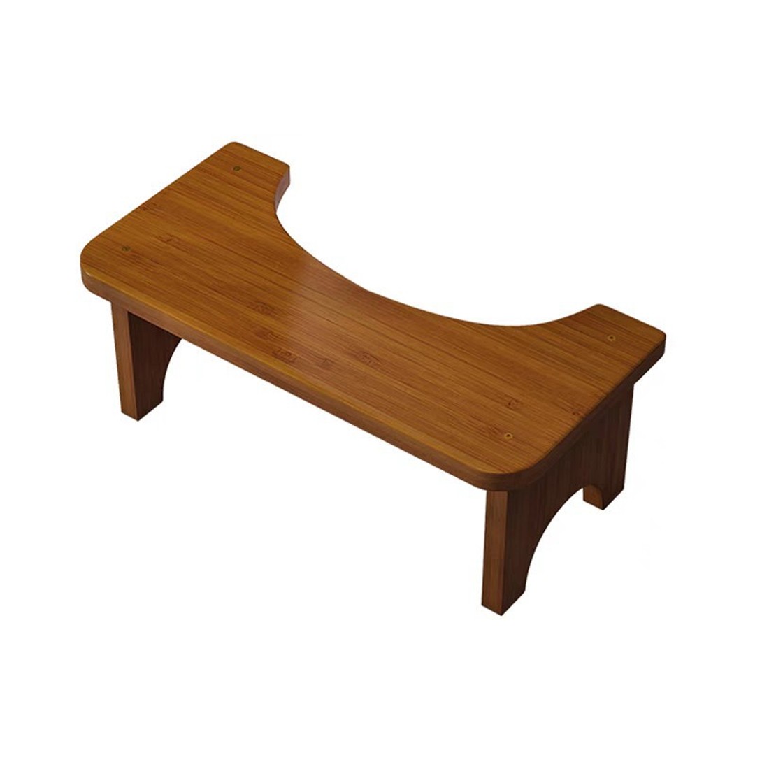 Bamboo Toilet Squat Stool Wide Bathroom Potty Step Non Slip Portable UK photo 3