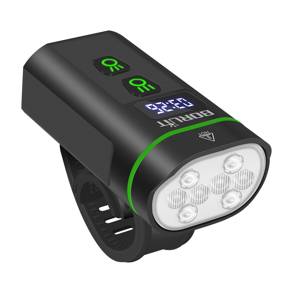 BORUIT 1800 Lm USB Rechargeable Front Bike Lights  Waterproof LED Front Light photo 2