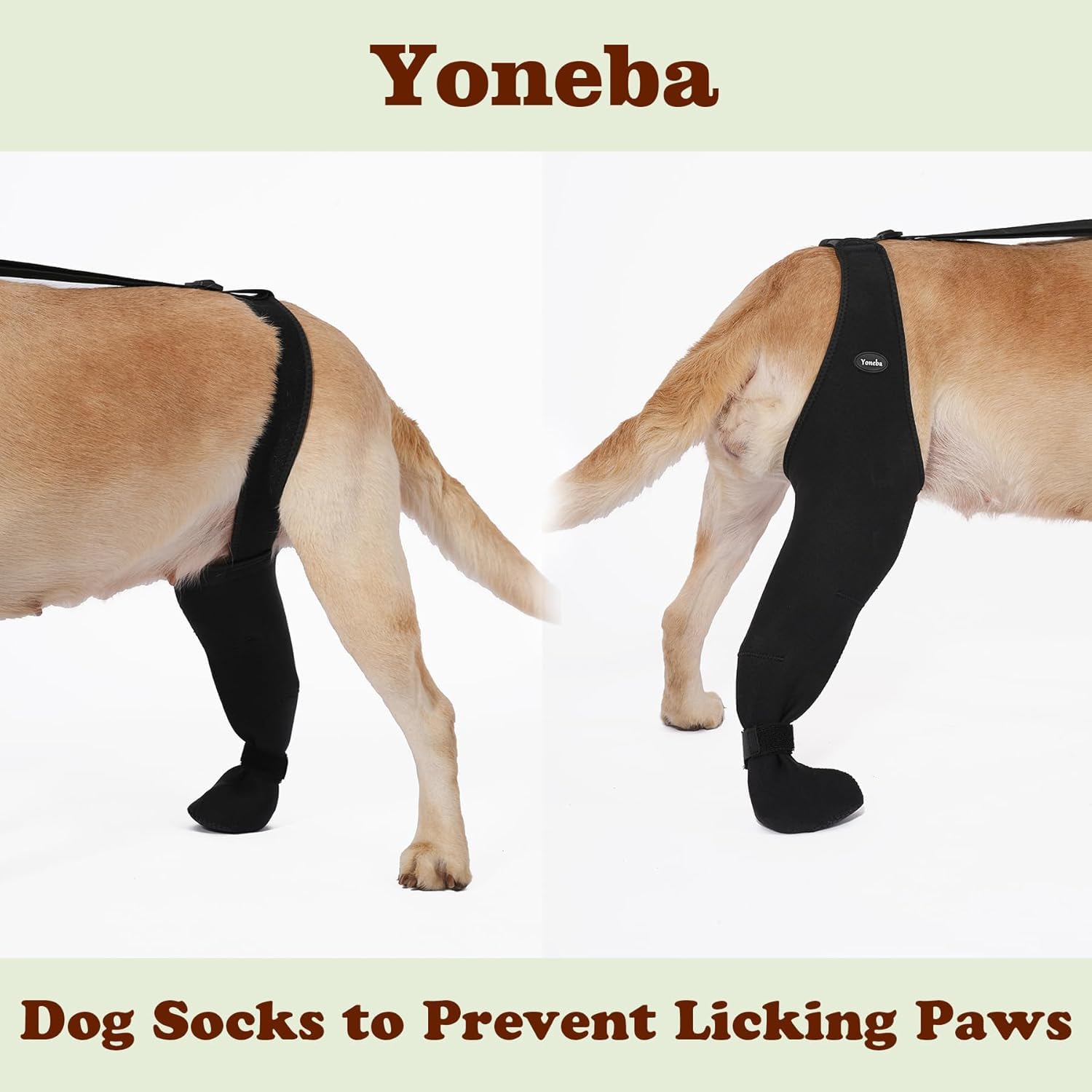 Dog Socks To Prevent Licking Paws , Breathable Leg Sleeve To Stop Licking And Biting,  Firm And Secure Adjustable Size Dog Recovery Sleeve Socks photo 2