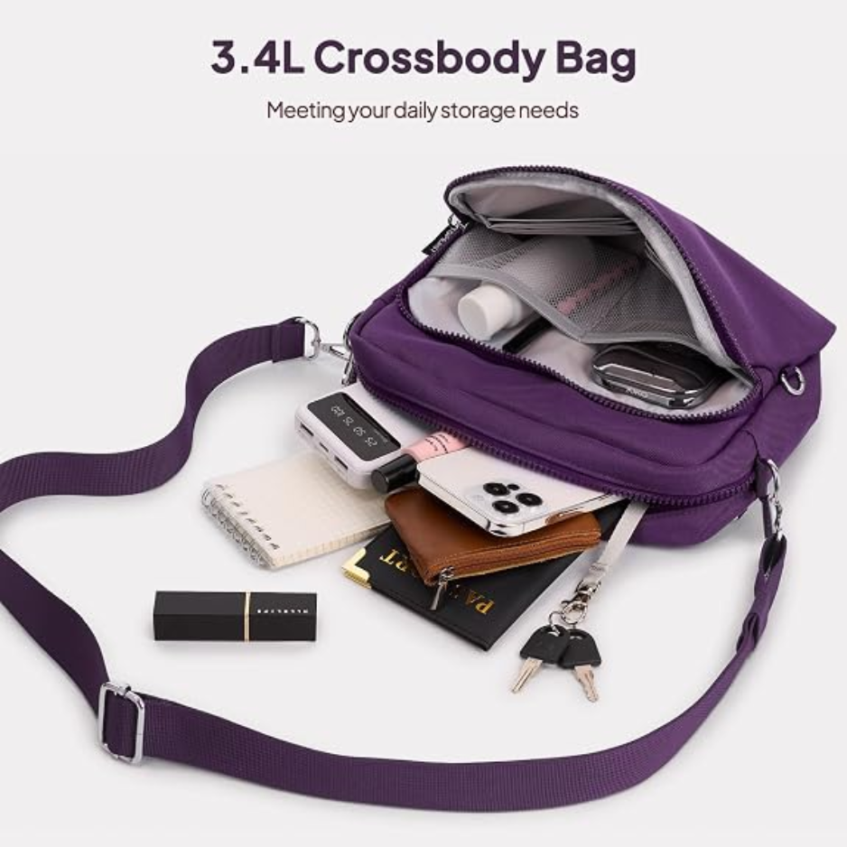 Anti-Theft Crossbody Travel Bag For Women Men, Lightweight Shoulder Bag Classic Design For Trip, Daily Use, Sport photo 6