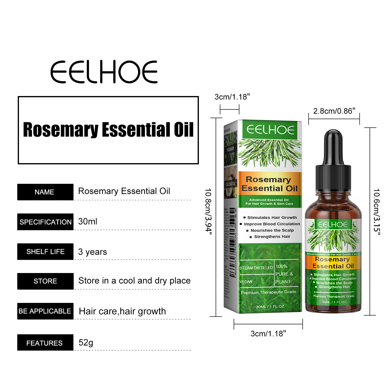 Rosemary Essential Oil 30ml 1box photo 6