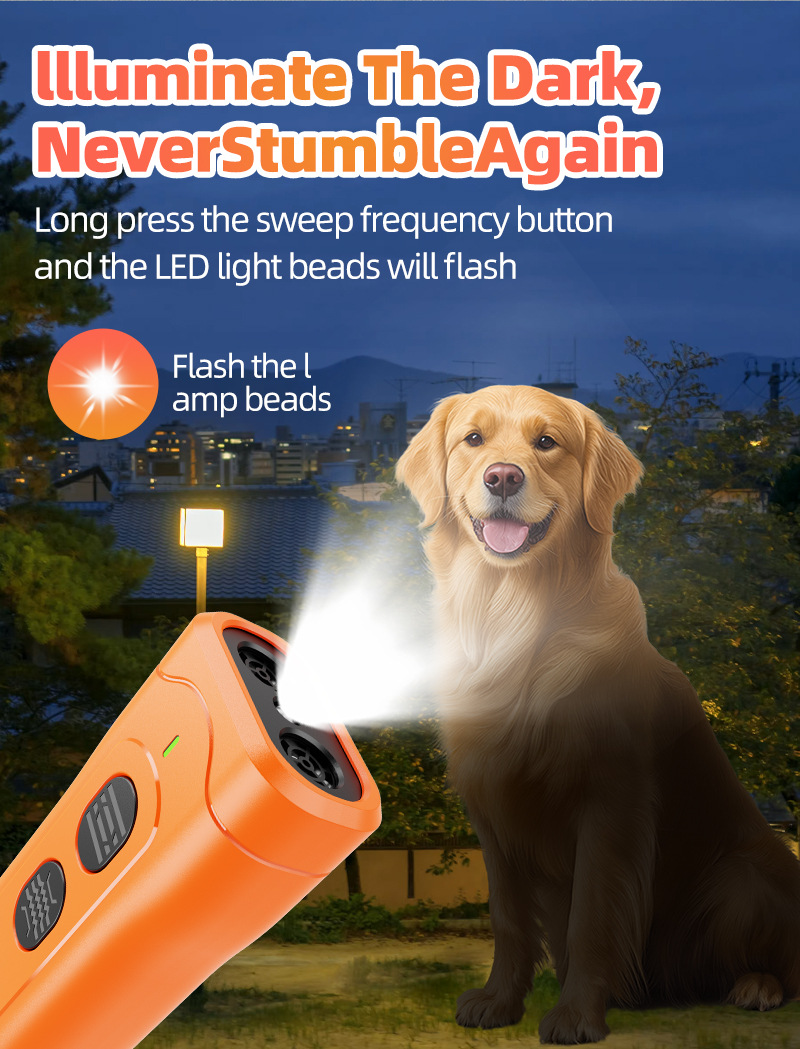 Handheld Portable Ultrasonic Anti-Bark Dog Repellent & Training Device. photo 3