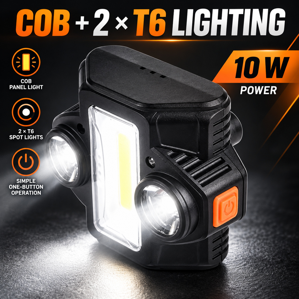 Rechargeable Motion Sensor Magnetic Battery Display LED Work Light 10W Hanging Hook W661 4 Hour photo 5
