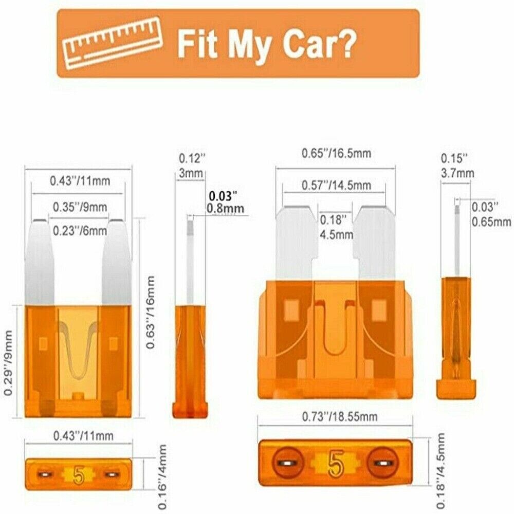 300PCS CAR BLADE FUSES Assortment Assorted Kit Blade Set Auto Truck Automotive photo 4