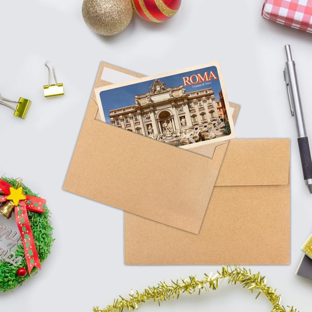 DL Brown Paper Envelopes 120GSM Self Seal Thick Letters Cards photo 4