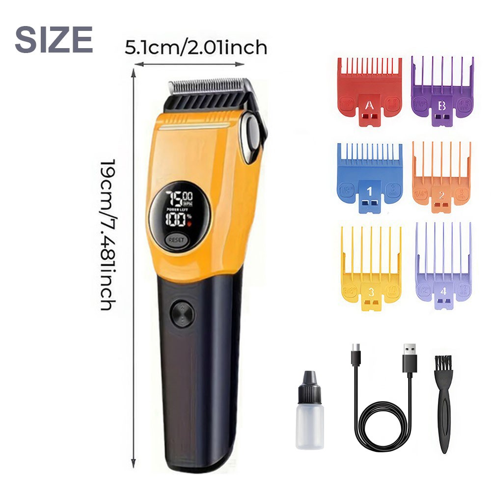 LCD Professional Dog Clippers Cordless Pet Trimmer Grooming Kit Thick Curly Coat photo 3