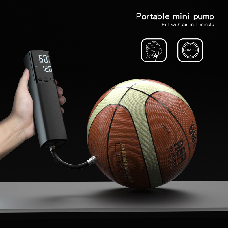 Multifunctional Mini Inflatable Machine, Small Handheld Electric Portable Basketball Inflator, Wireless Charging Balloon Inflator photo 2