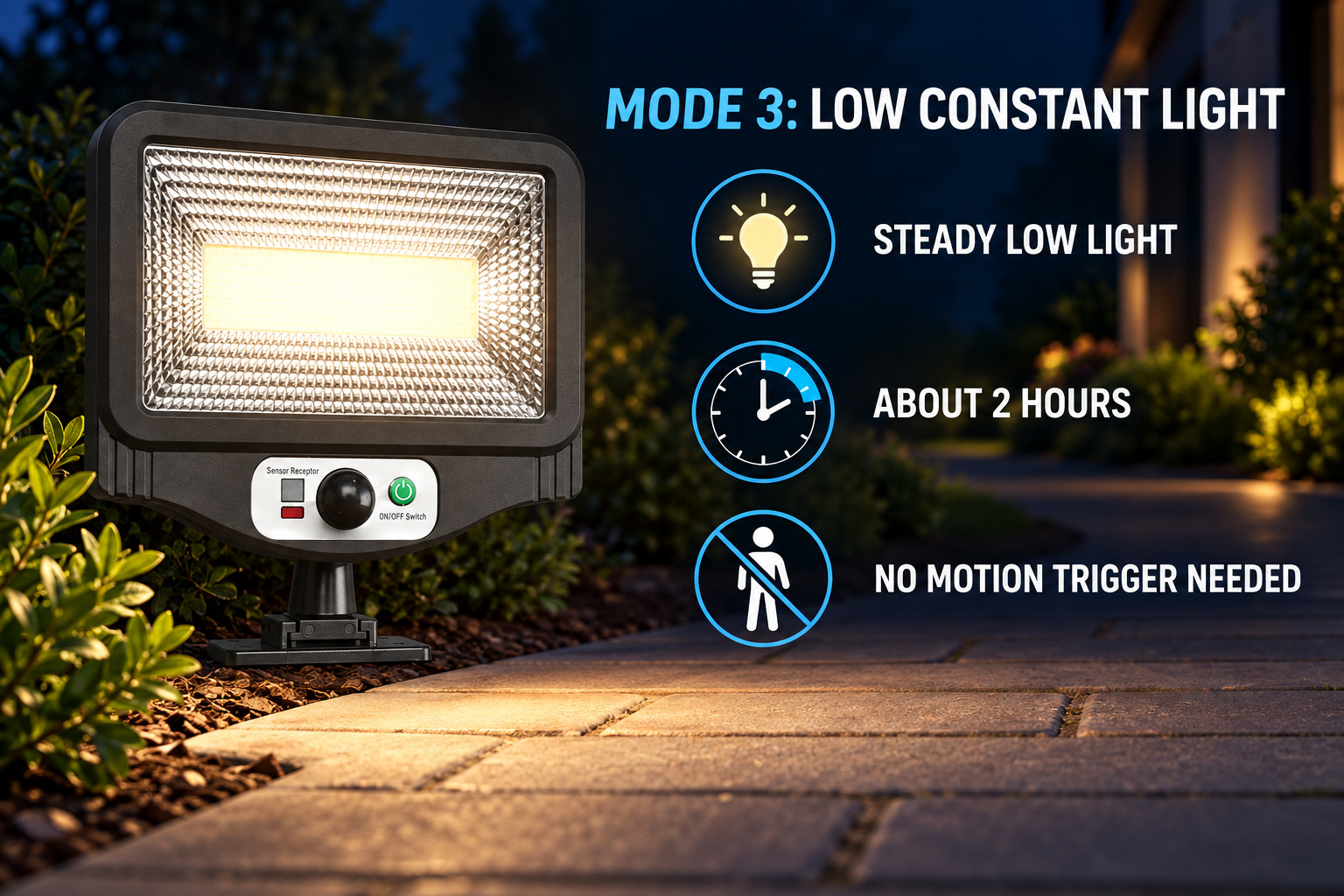 Solar Powered Rechargeable Motion Sensor LED Work Light 1500mAh For Auto W780 1 SMD 2835 photo 3