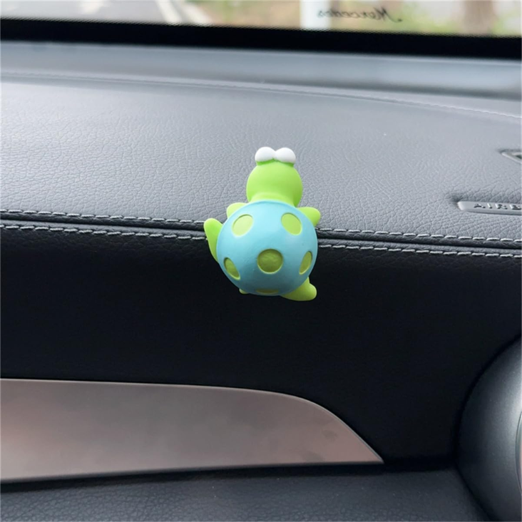 4 Pcs Mini Resin Tortoise Figurines, Cute Car Dashboard Decor  Funny Rearview Mirror Ornaments, Fairy Garden Landscape Decor, Unique Gift For Pet Lovers Green Turtle photo 5