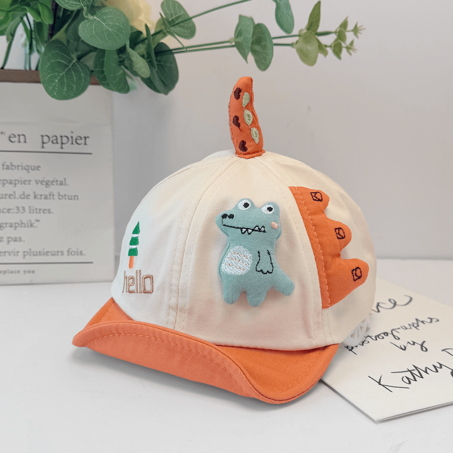 Three Dimensional Cartoon Baby Dinosaur Soft Cap With Brim And Earflaps Summer Autumn Lightweight Style Fashionable photo 8