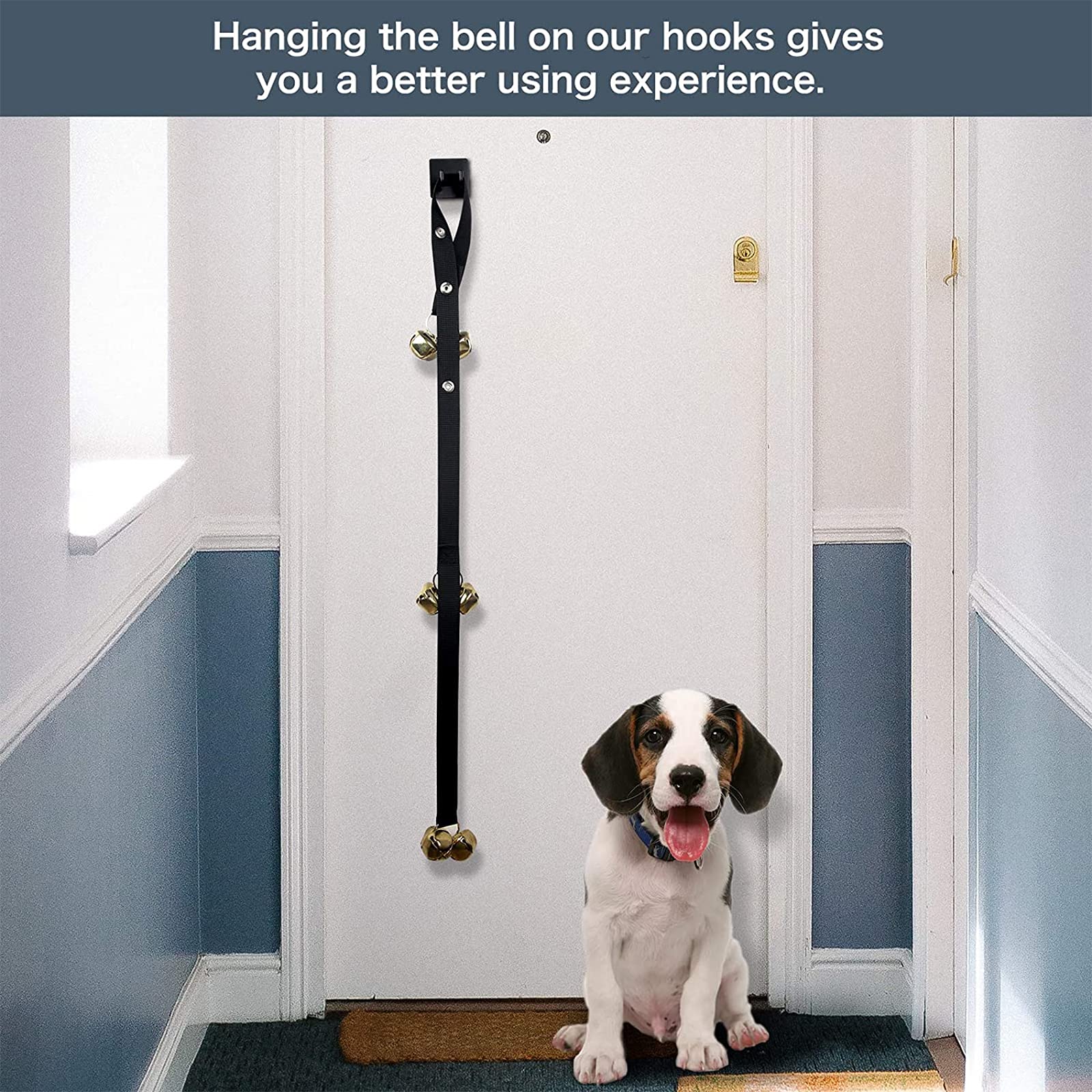 Upgraded Puppy Bells Dog Doorbells For Door Knob  Potty Training  Go Outside-Dog Bells For Puppies Dogs Doggy Doggie Pooch Pet Cat For Dog Lovers-Premium Quality-3 Snaps For Length Adjustment photo 5