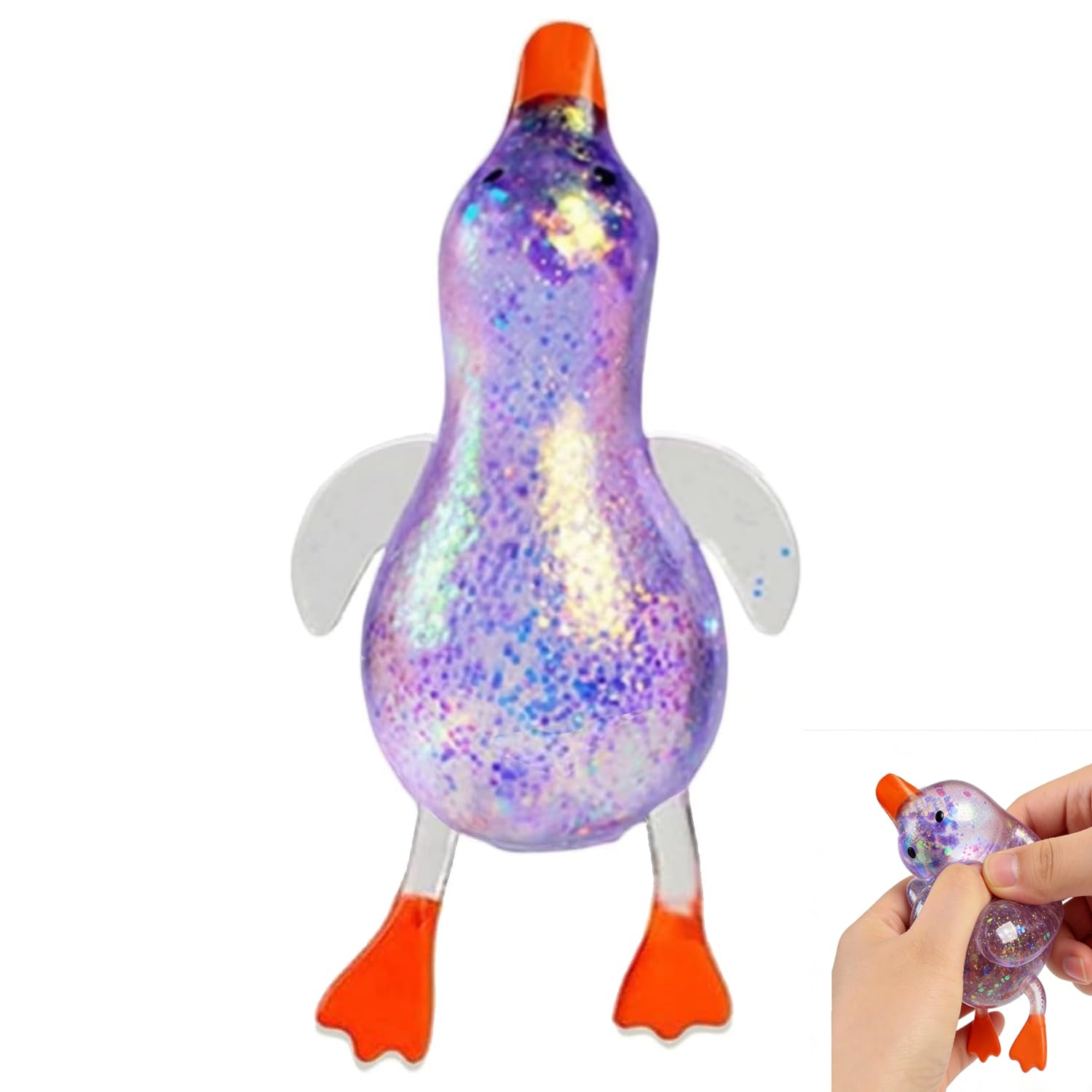 Cute Duck Squishy Sugar Stress Ball,Soft Duck Stress Relief Sugar Ball Toys And Moldable Slow Rise Relaxing Sensory Fidget Stress For Anxiety Relief photo 7