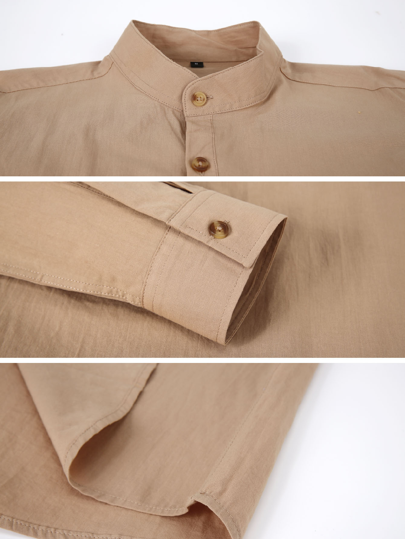 High Quality Soft Touch Men's Henley Collar Shirt - All Match Essential Wardrobe photo 3