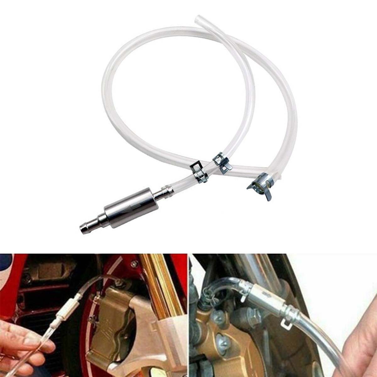 2 PCS Brake Bleeder Hose, One Way Check Valve Tube Bleeding Tool Kit photo 6