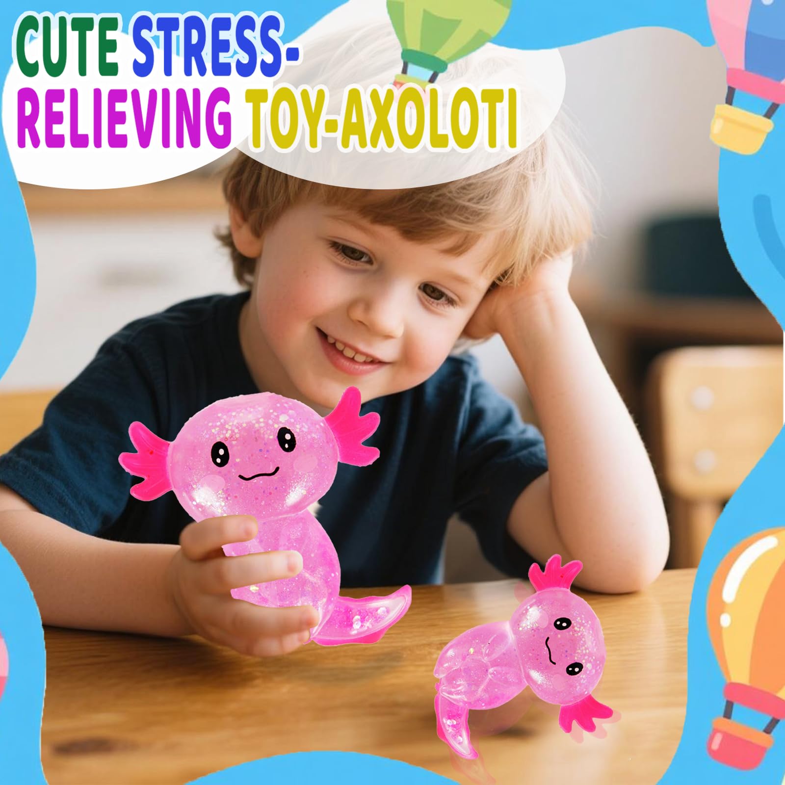 Axolotl  Stress Relief Toy Glitter Fidget Toys Cute Malt Sugar Axolotl Toy Fidget Toys Adults Fidget Toy For Kids Youth Adult, Party Favors Anxiety Relief  Toys photo 7