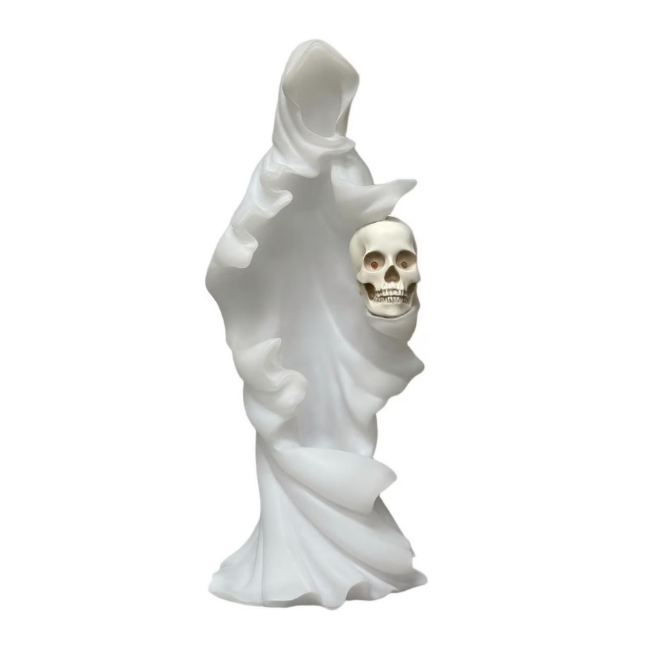 White Pre-Lit Phantom Halloween Decoration, 20-Inch LED Ghost Figure, Indoor Halloween Decor photo 3