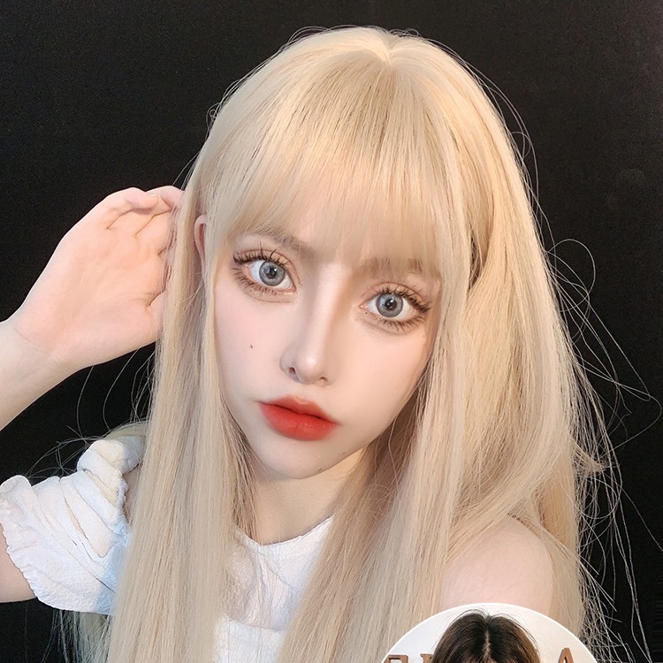 Long Straight Hair Cos Platinum Fashion photo 1