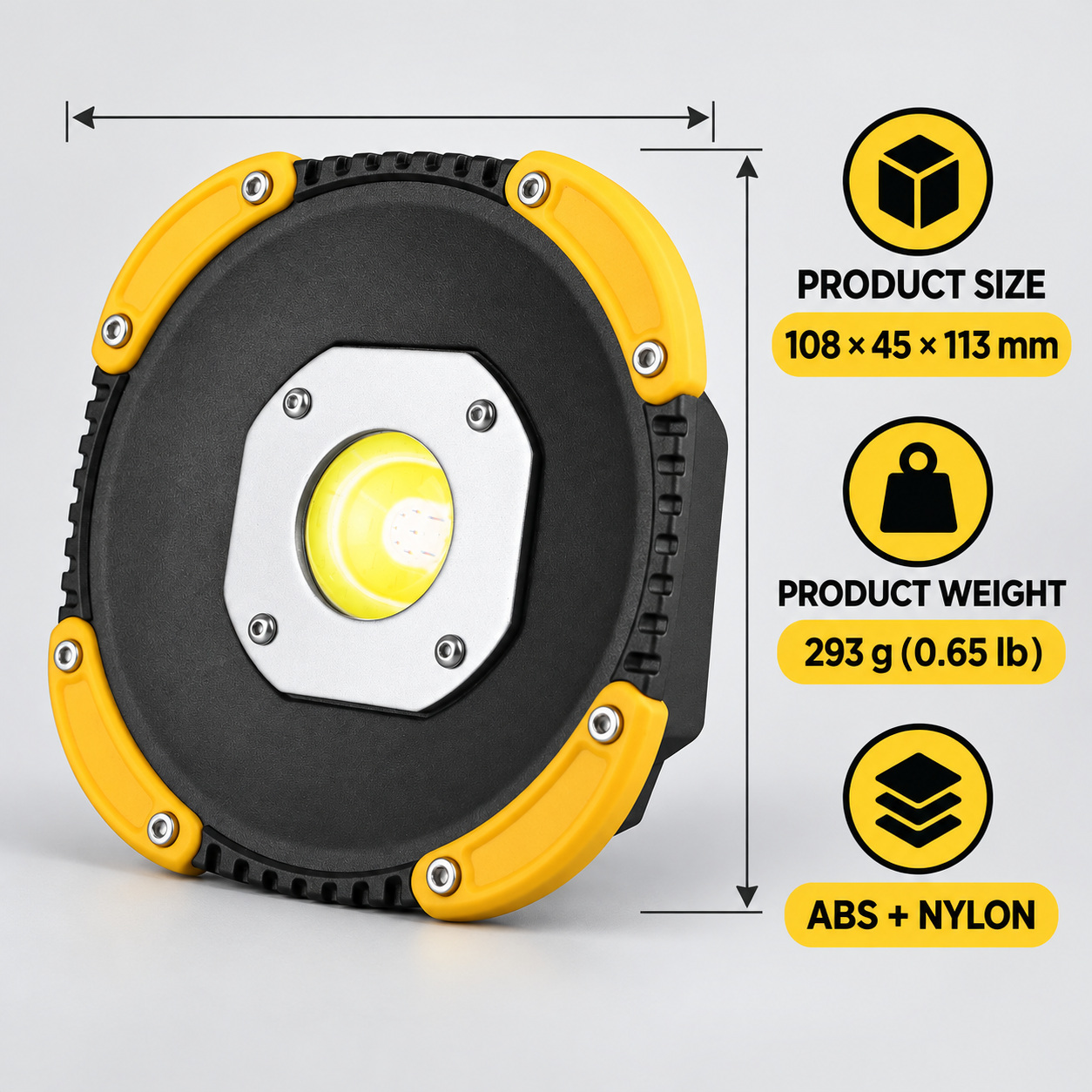 Rechargeable Magnetic Battery Display Type C LED Work Light Base Hanging W898 3600mAh Flood 3 photo 5