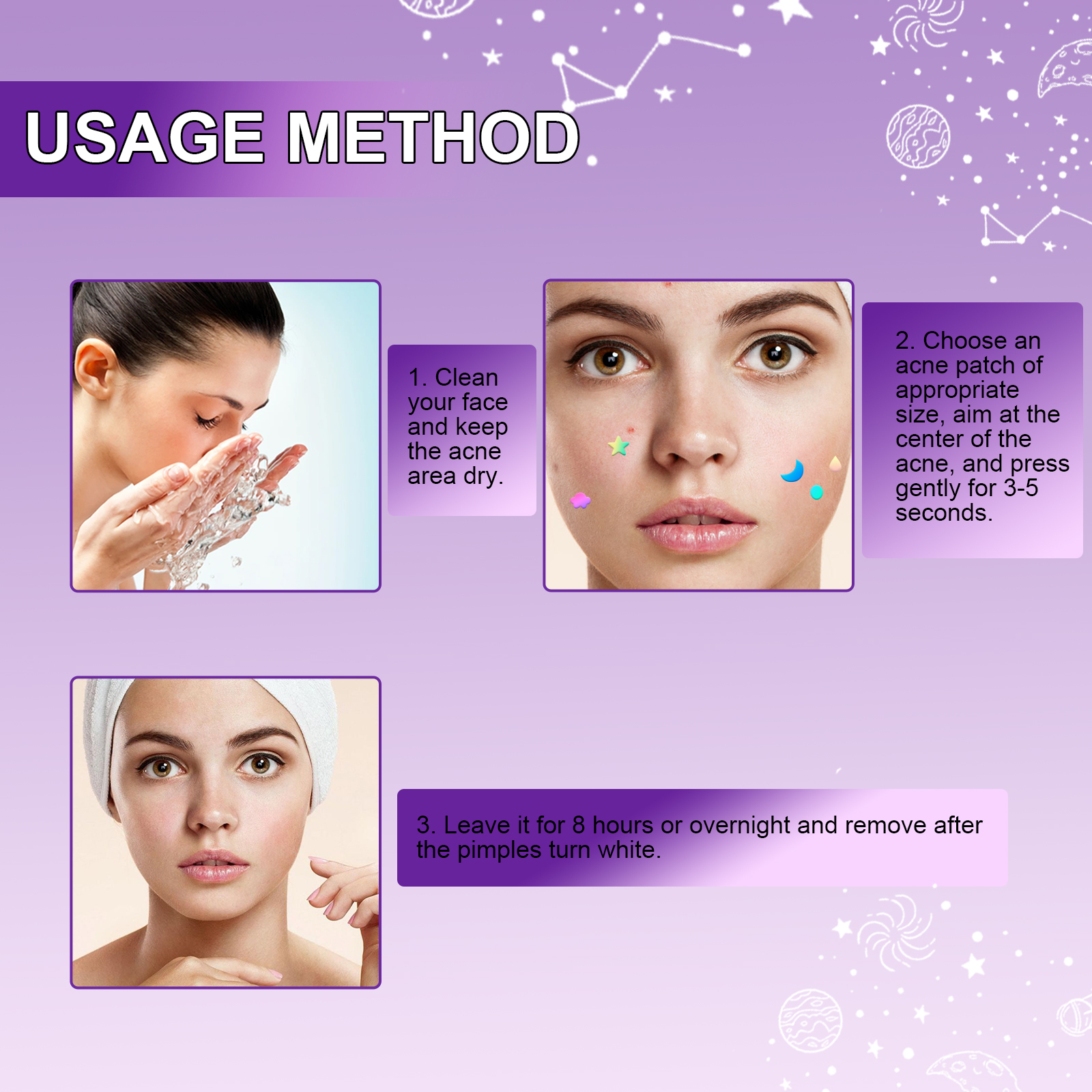 Jaysuing Acne Patches, Lightening Facial Acne Pimples Closed Repair Balance Skin Delicate Pore Care photo 7