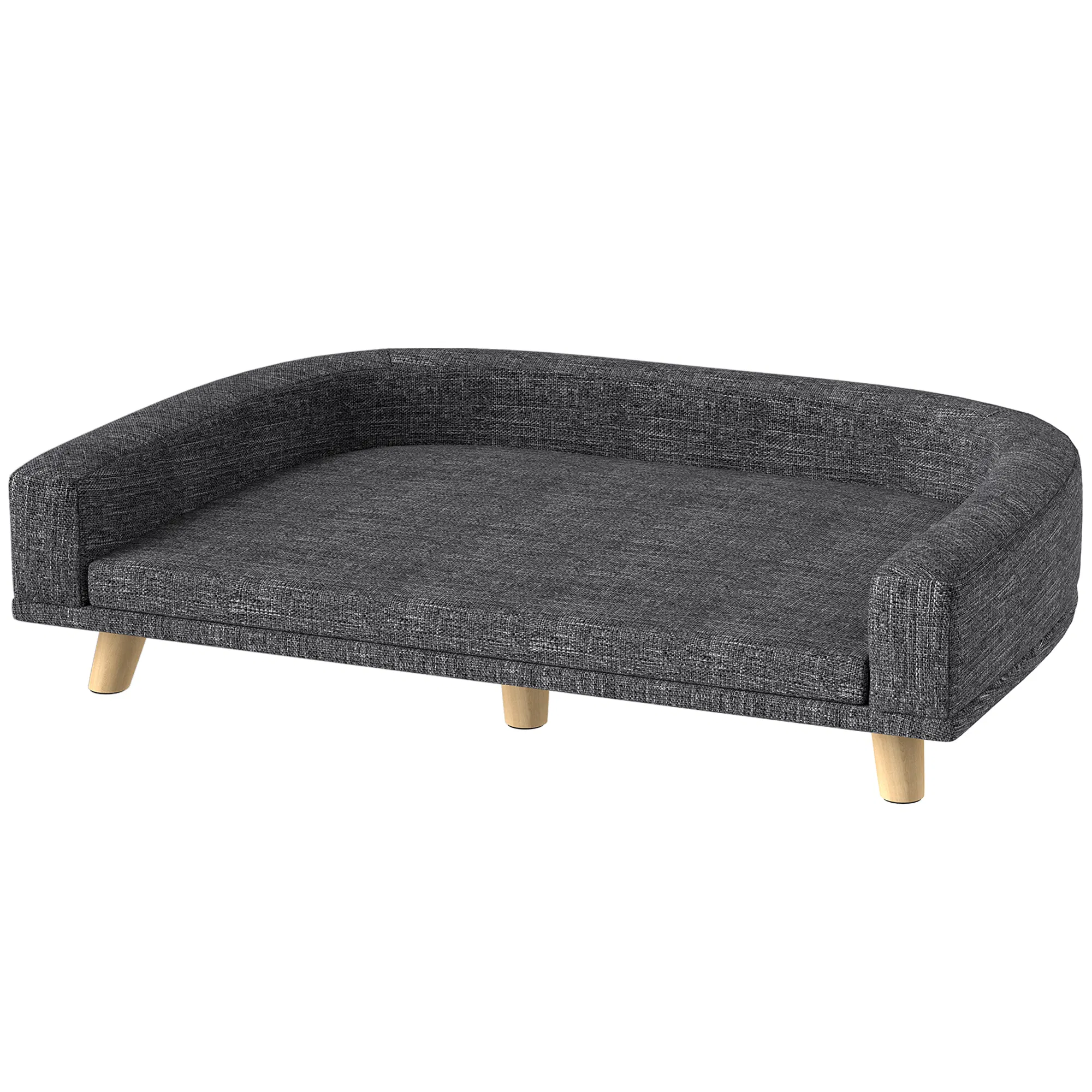 Dog Sofa for Large Dogs with Washable Cover, Anti-slip Foot Pads, Dark Grey photo 1