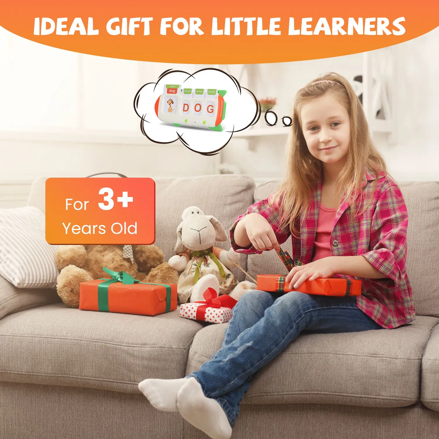 Talking Flash Cards and Finger Counting Math Board Interactive Learning Toys for Kids Aged 3+ Number Alphabet Words Song Learning photo 4