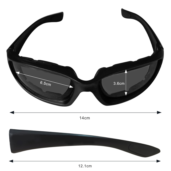 3 pairs Motorcycle Sports Biker Riding Glasses Wind Resistant Eye Protection Women Men Sports Goggles Cycling Glasses Sunglasses Gray/Clear/Yellow photo 8
