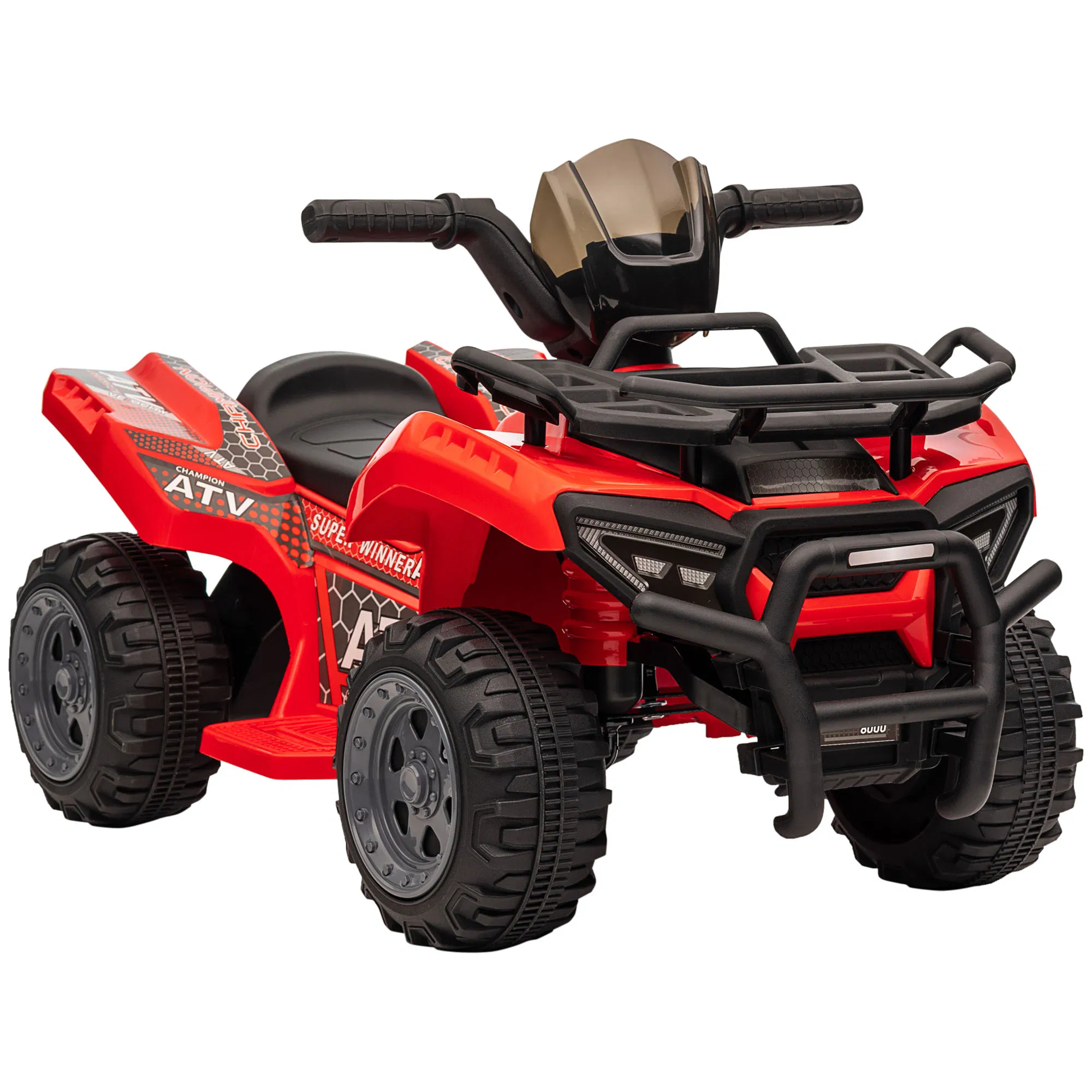 6V Kids ATV Quad, 4 Wheeler Battery Powered Electric Ride on Car with Music, Forward, for Boys and Girls Ages 18-36 Months, Red photo 1