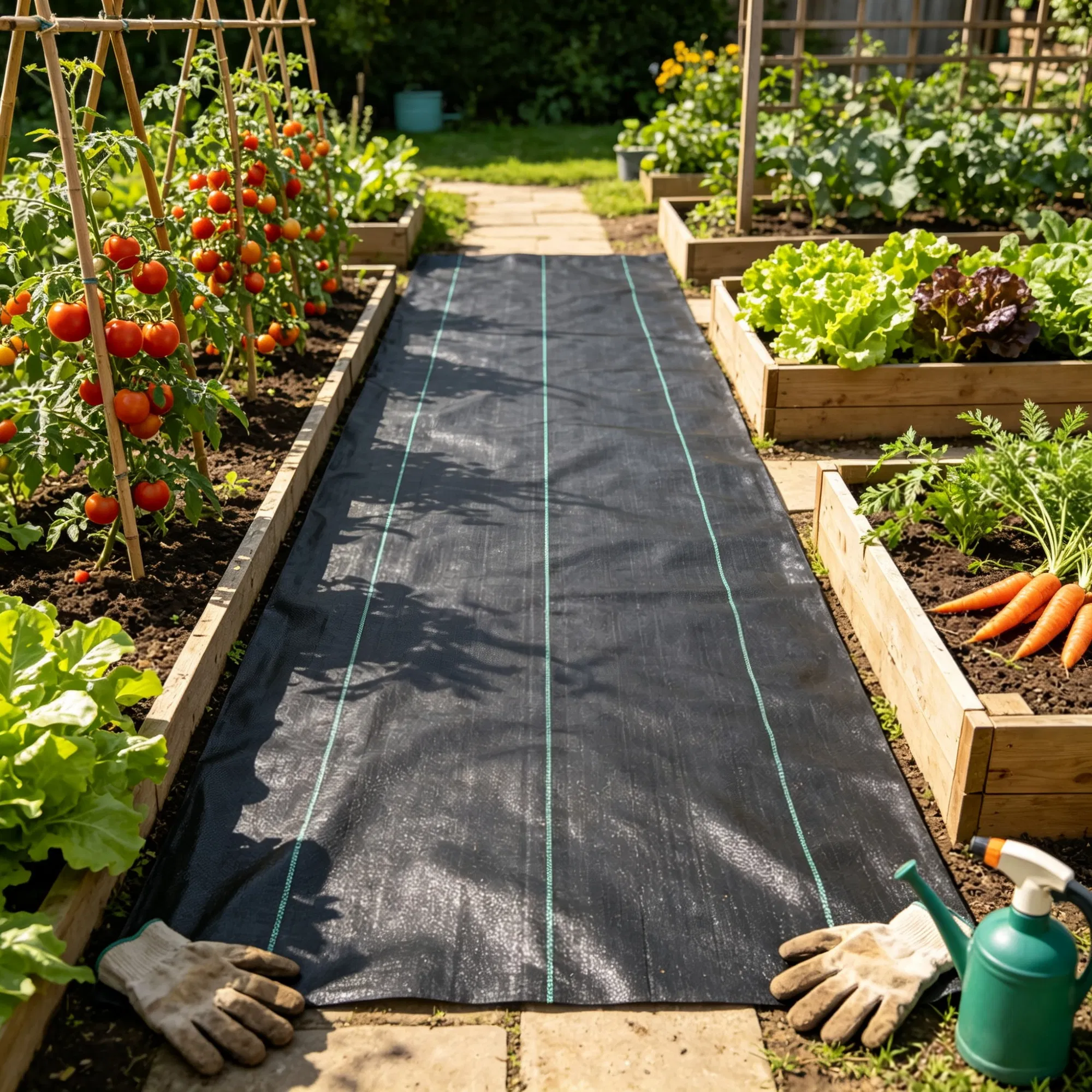 4FT x 300FT Weed Barrier Landscape Fabric, High Permeability Weed Mat for Garden & Driveway photo 3