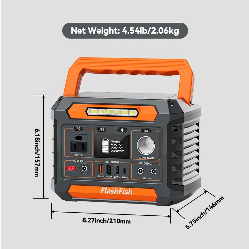 300W Power Station &100W Foldable Solar Panel, Li-Ion Battery Bank With AC/USB/DC Outputs, 230.88Wh Solar Generator For Camping with18V/100W Portable Solar Charger ,Home Emergencies & Outdoor Trips photo 2