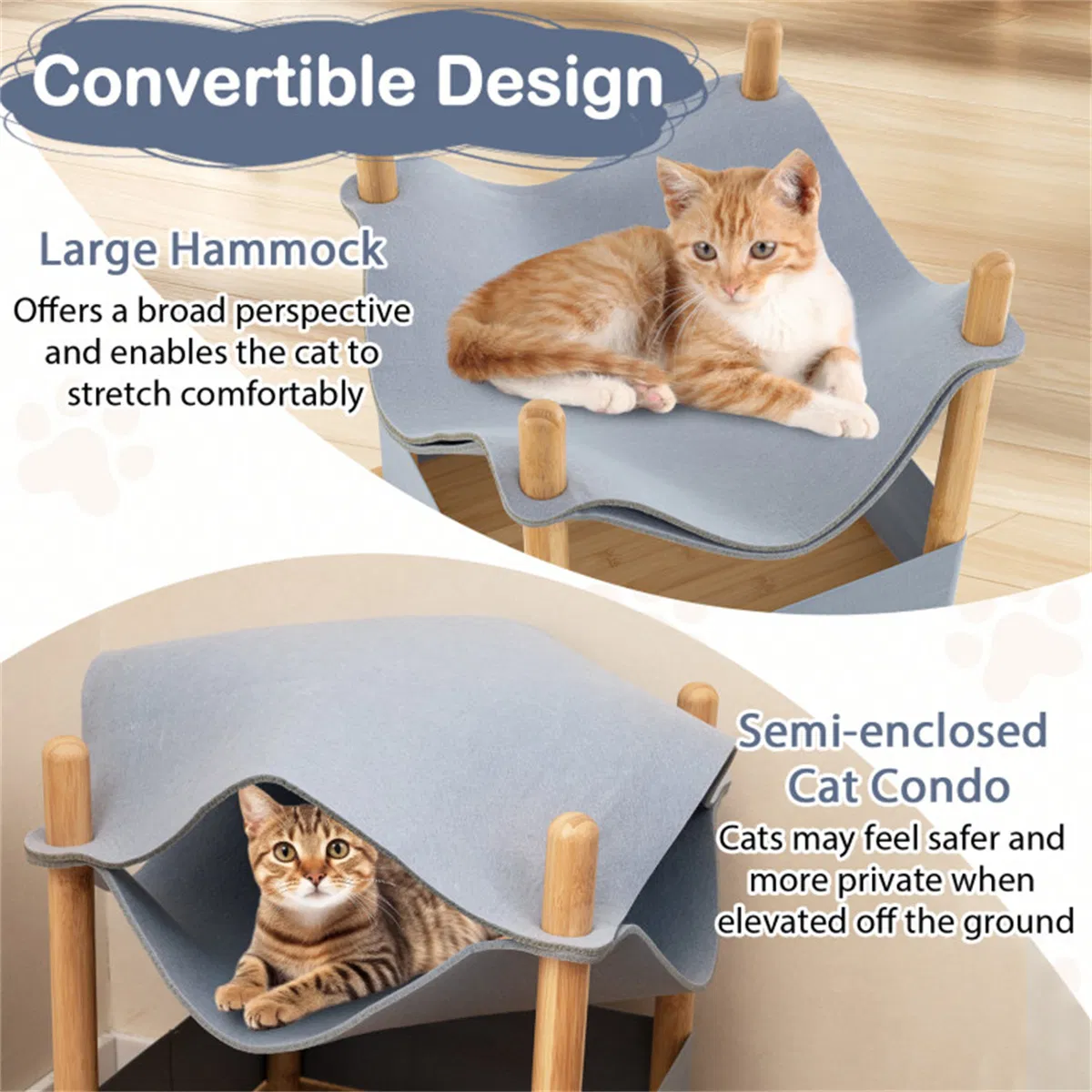 2-Tier Cat Condo with Hammock photo 5