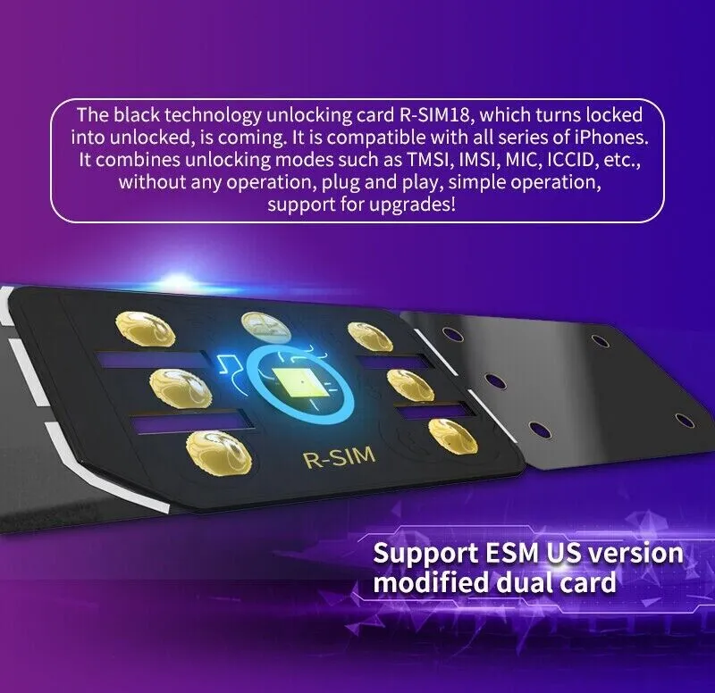 R-SIM18 RSIM 18 Nano Unlock Card For iPhone 14 Plus 13 12 11 Pro Max X XR iOS 16 photo 8