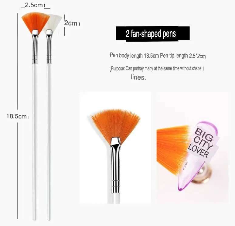 20PCS/Set Nail Art Design Dotting Painting Drawing Polish Brush Pen Tools UV Gel photo 7