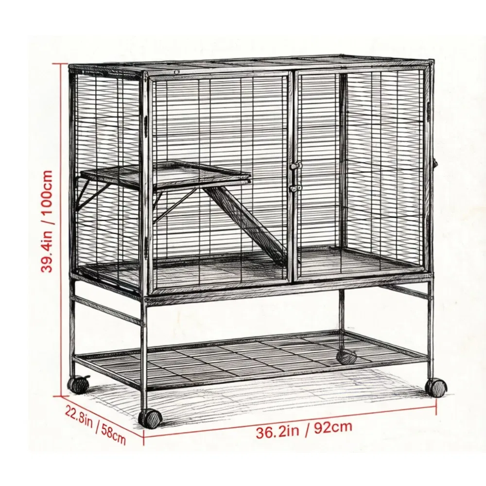 Animal Cage with Non-Slip and Easy to Clean for Outdoor photo 2