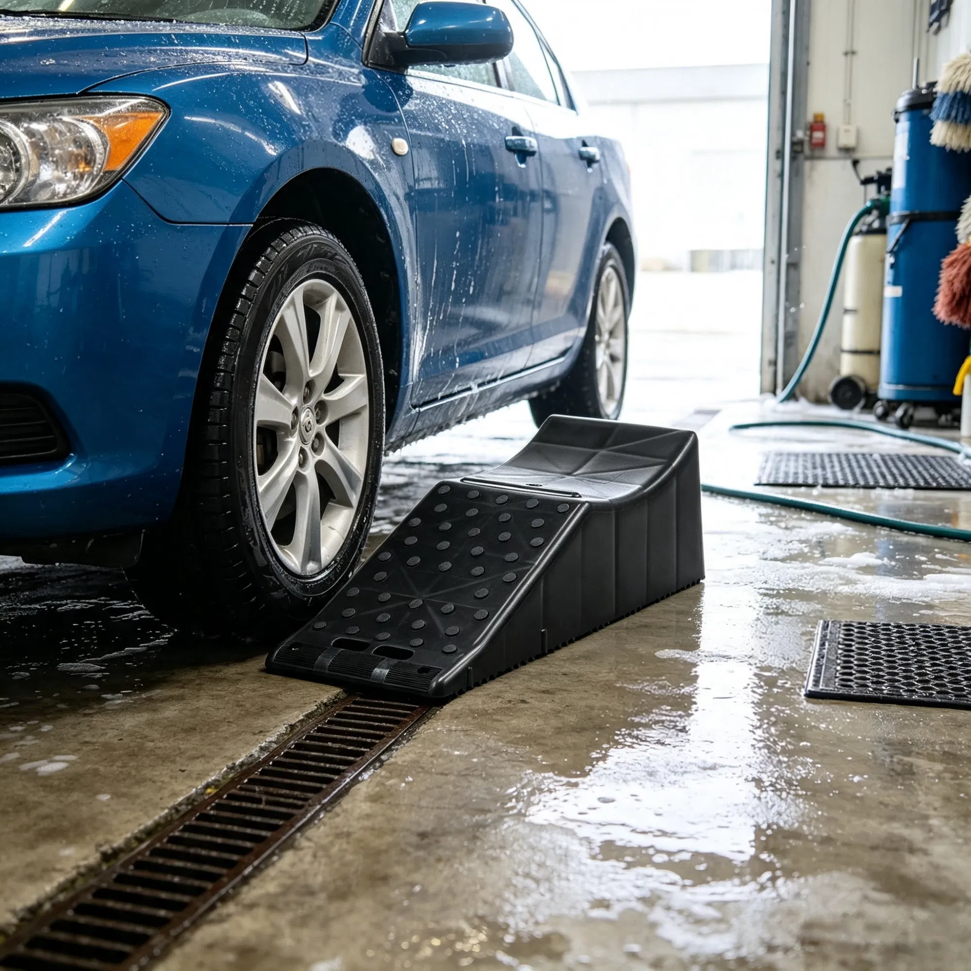 Single Auto Service Ramp (20000 lbs/9 Ton), 5.5" Elevation Vehicle Tire Ramp for Routine Maintenance photo 6