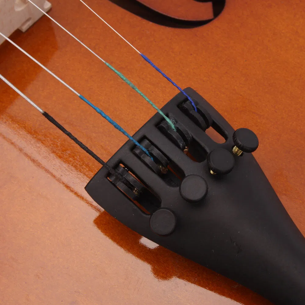 New 4/4 Acoustic Violin Case Bow Rosin Natural photo 4