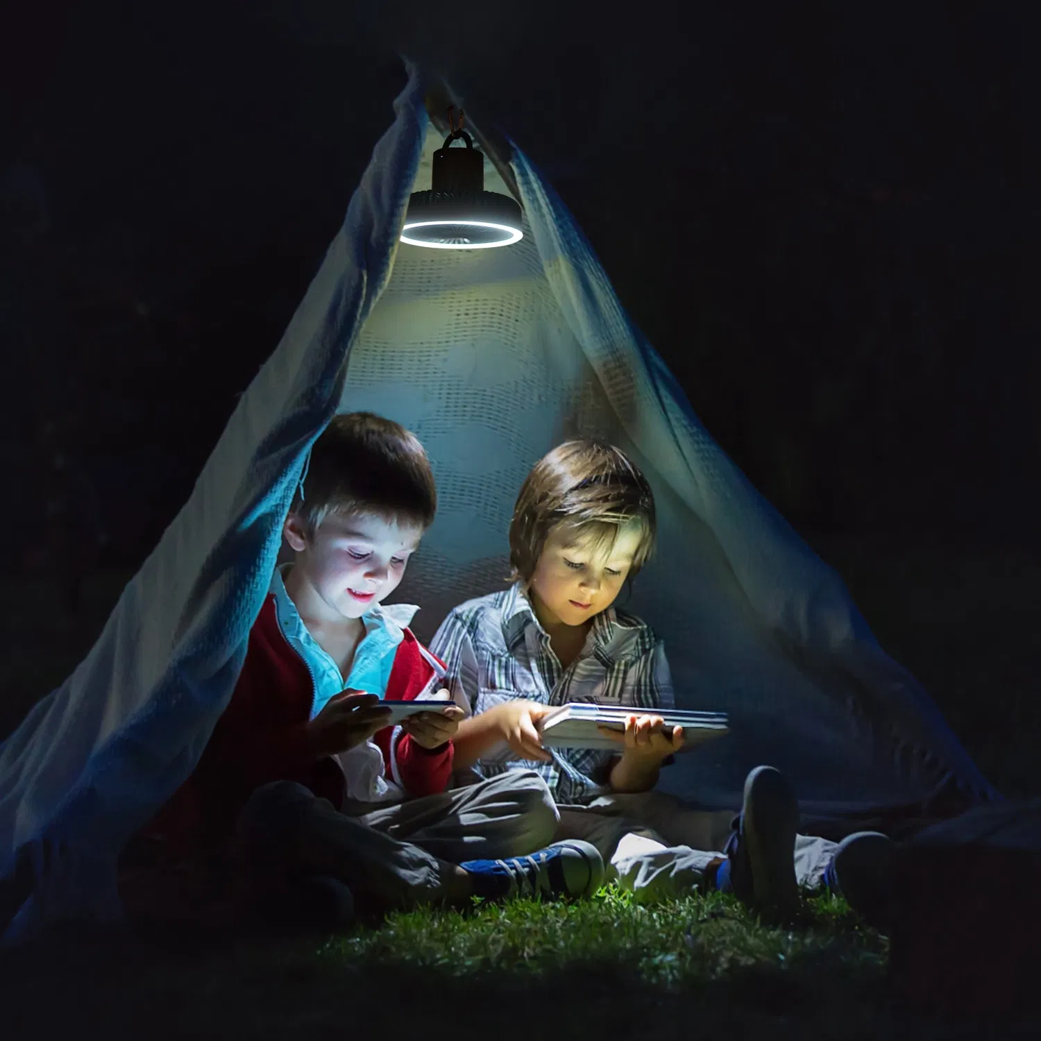 Camping Fan with Lantern 10000mAh Rechargeable Battery Powered Portable Tripod Fan for Tent with Hanging Hook photo 7