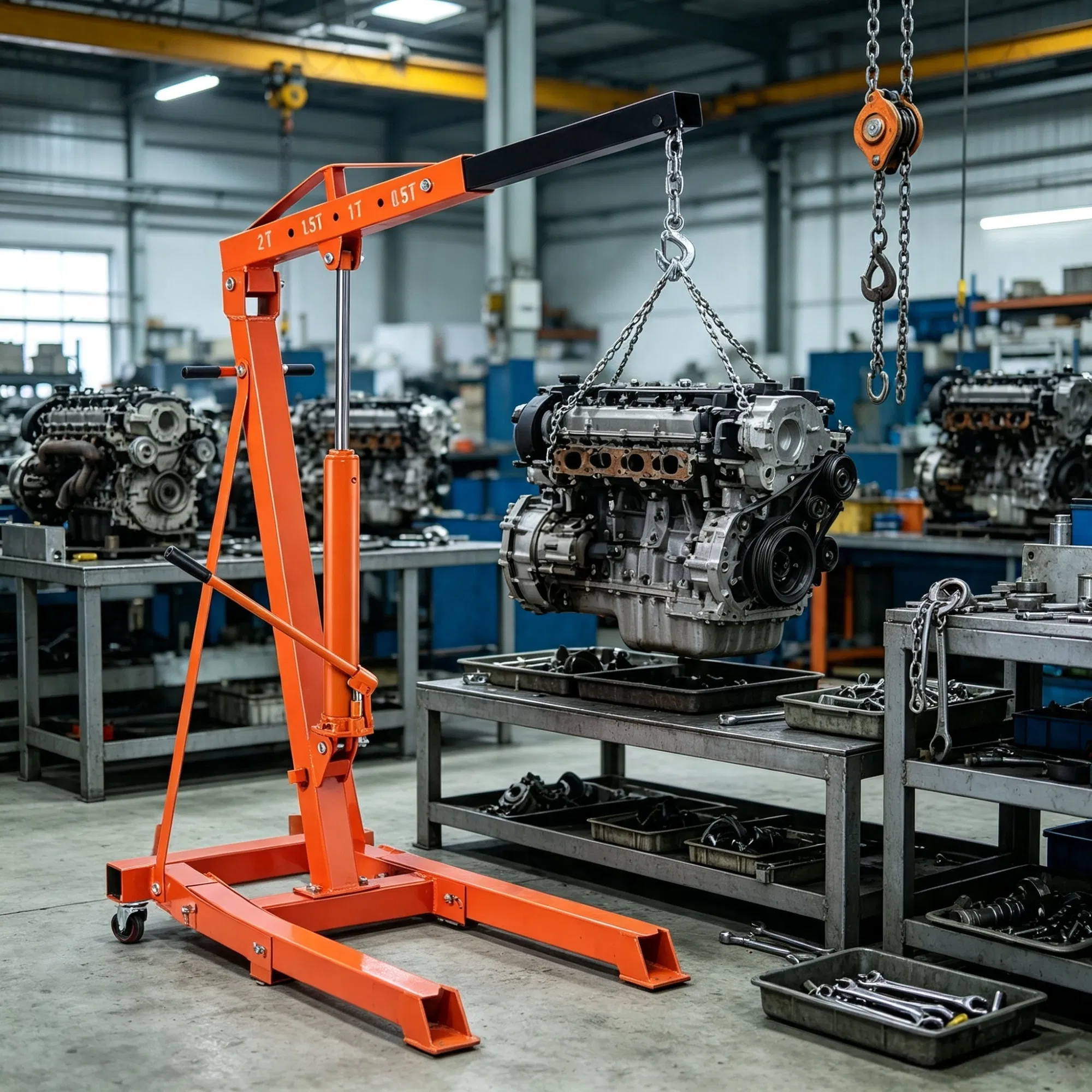 3-Ton Hydraulic Long Ram Jack, Engine Hoist Cylinder with Clevis Base for Garage & Shop Cranes photo 3