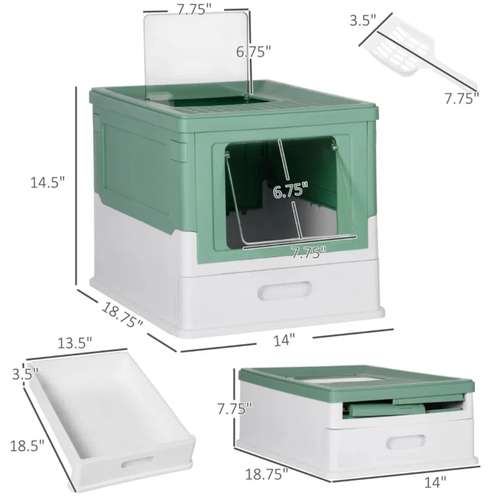 Stainless Steel Enclosed Litter Box for Cats photo 3