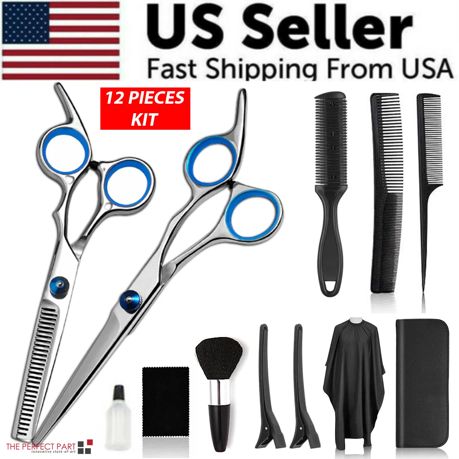 Professional Hair Cutting Thinning Scissors Barber Shears Hairdressing Salon Set photo 1