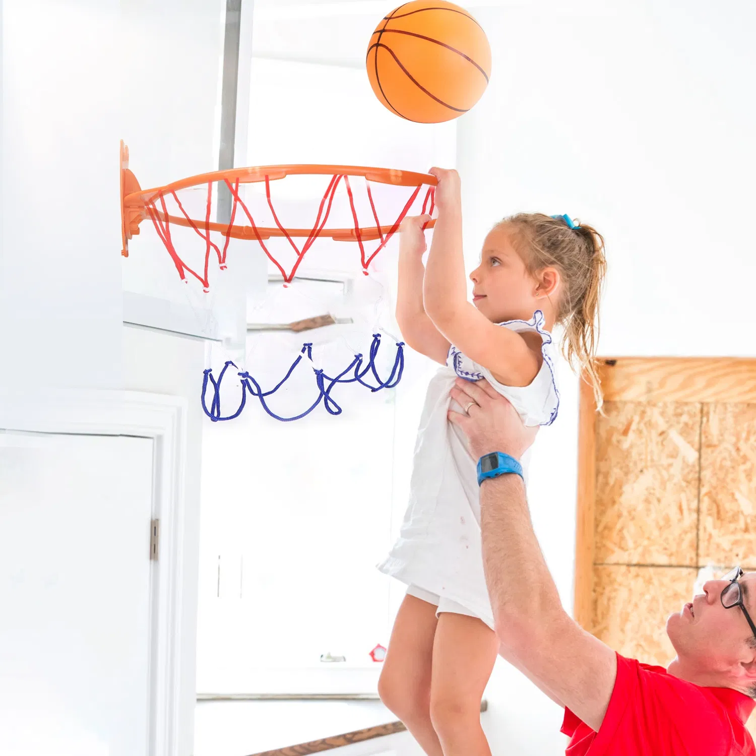 Silent Basketball with Ball Hoop Foam Bouncing Silent Basketball Uncoated High Density Foam Ball Indoor Low Noise Training Ball photo 6