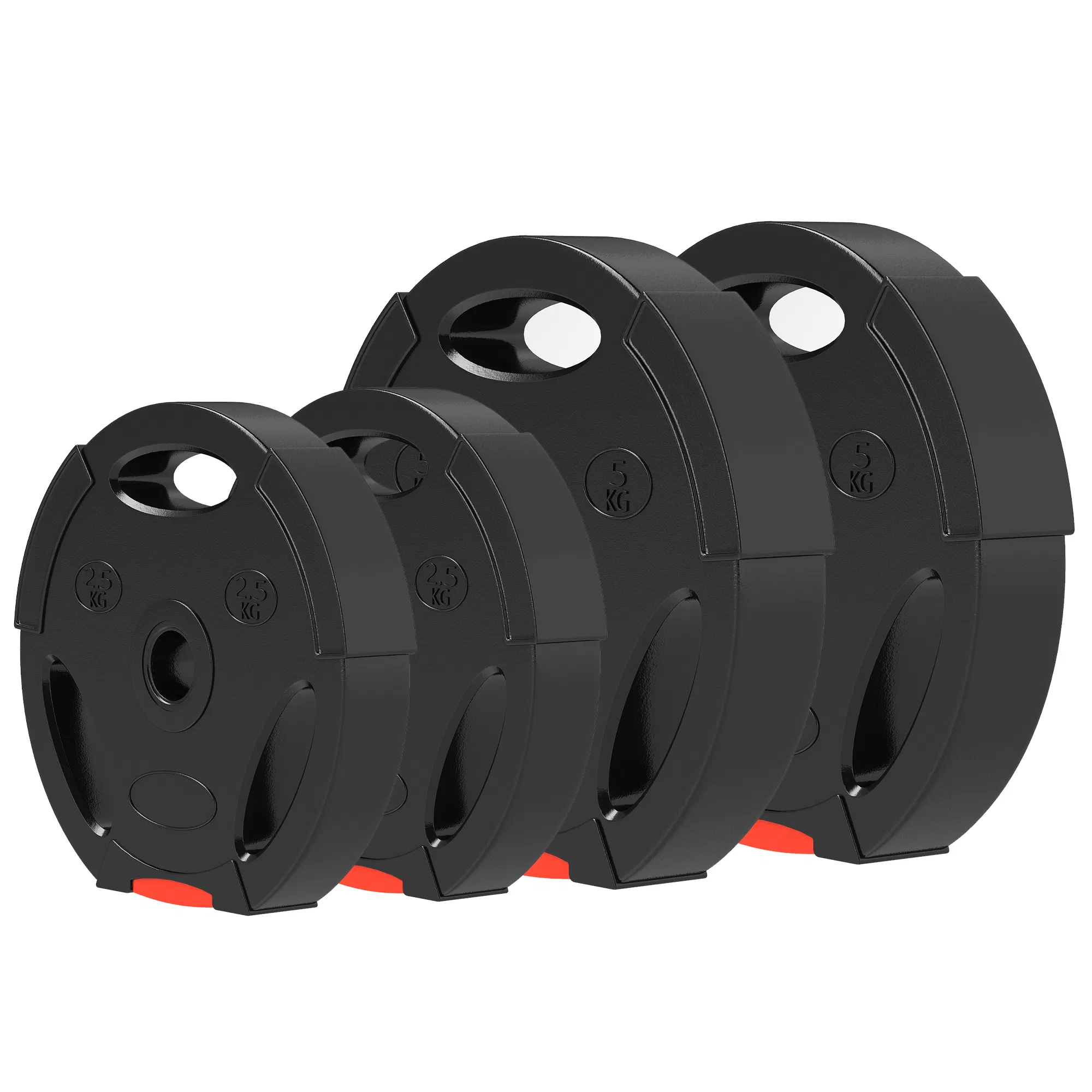 1-Inch Weight Plates, Barbell Weights Set for Weightlifting and Strength Training, 2 x 11lbs + 2 x 5.5lbs photo 1