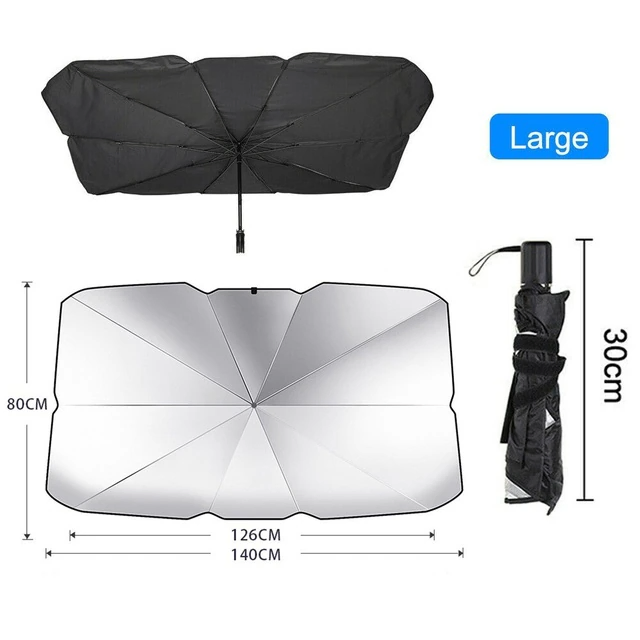 57" Car Windshield Sun Shade Foldable Umbrella Front Window Cover Visor Umbrella photo 5