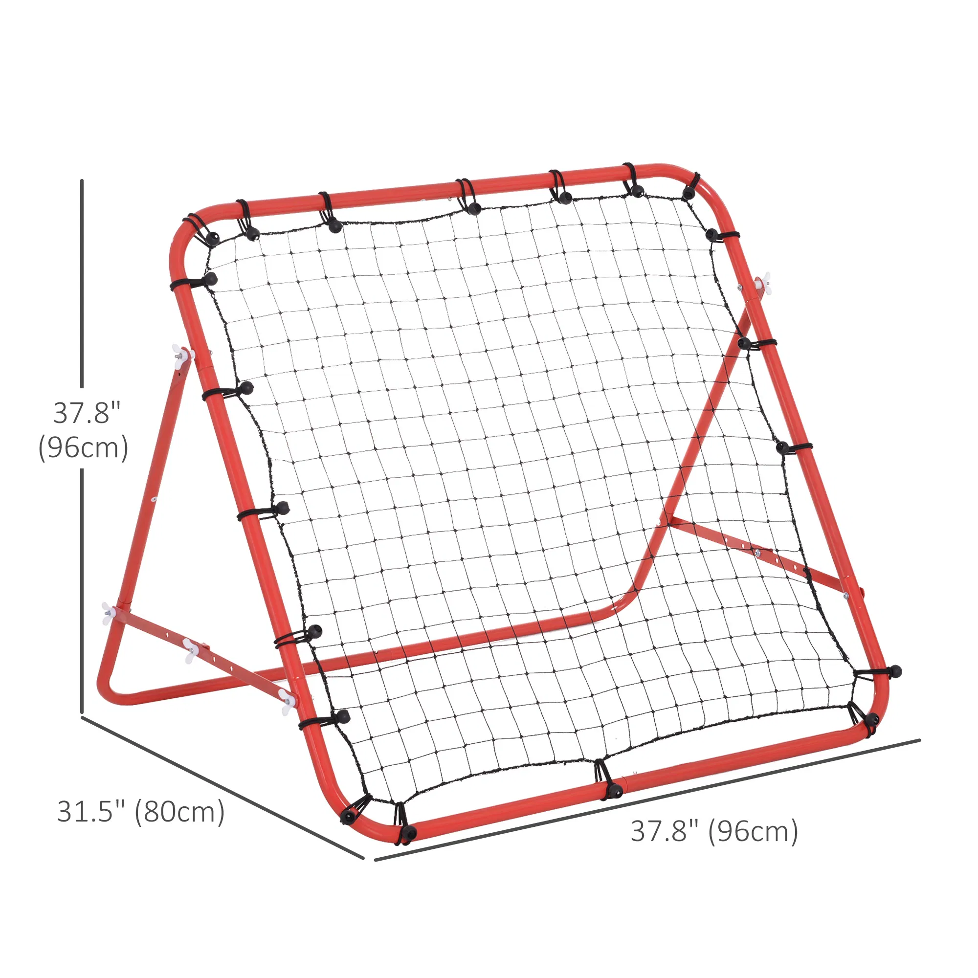 Volleyball Rebounder Net Football Training Aid Kickback Target Play Red photo 2