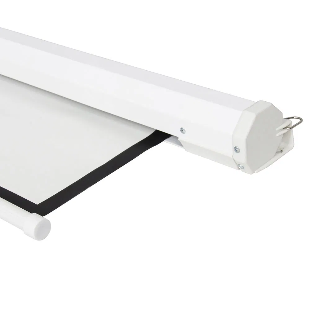 100" 4:3 80" x 60" Viewing Area Motorized Projector Screen with Remote Control Matte White photo 6