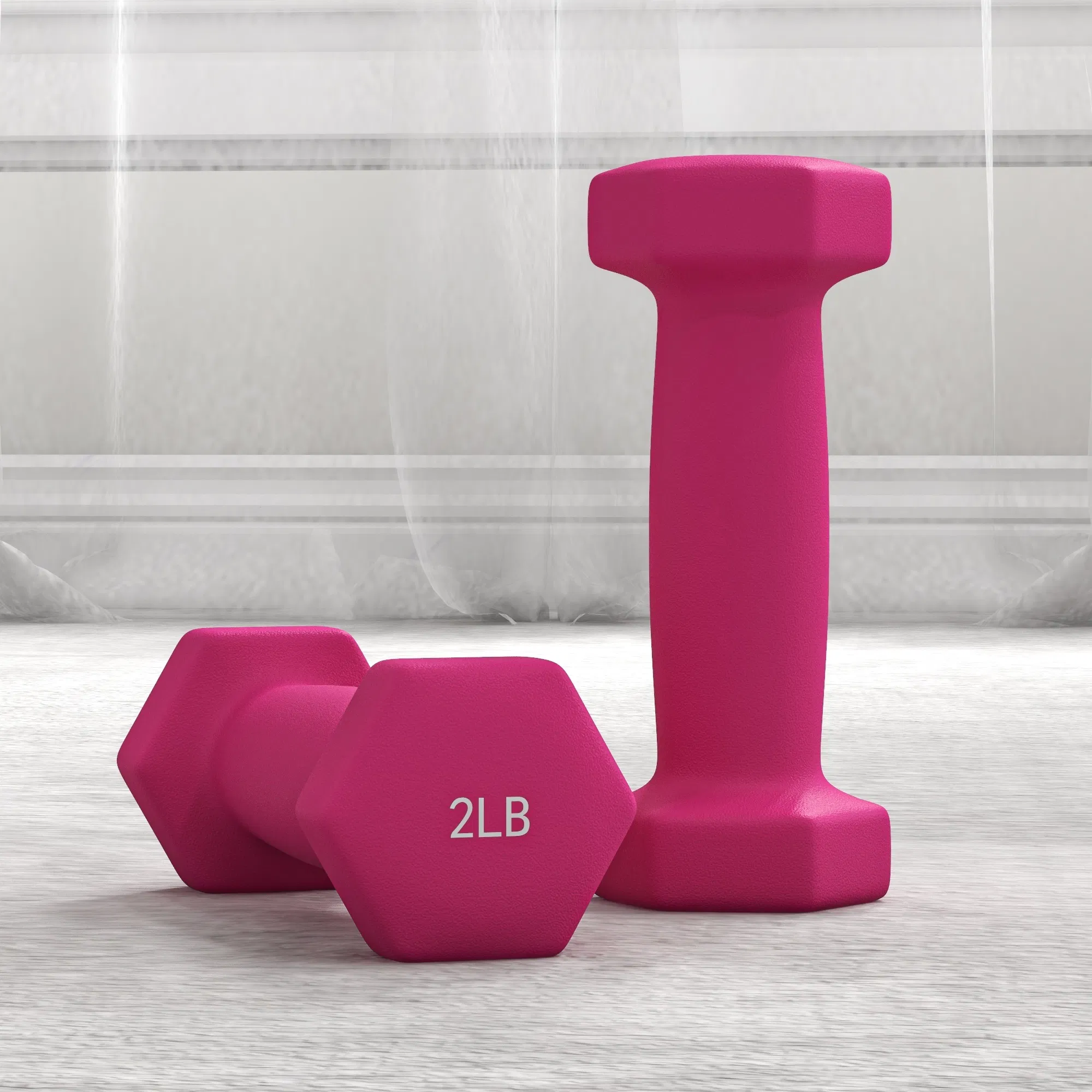 2 x 2 lbs., 2 x 3 lbs., 2 x 5 lbs. Dumbbells Set with Dumbbell Rack, Hand Weights for Home Gym Training photo 2