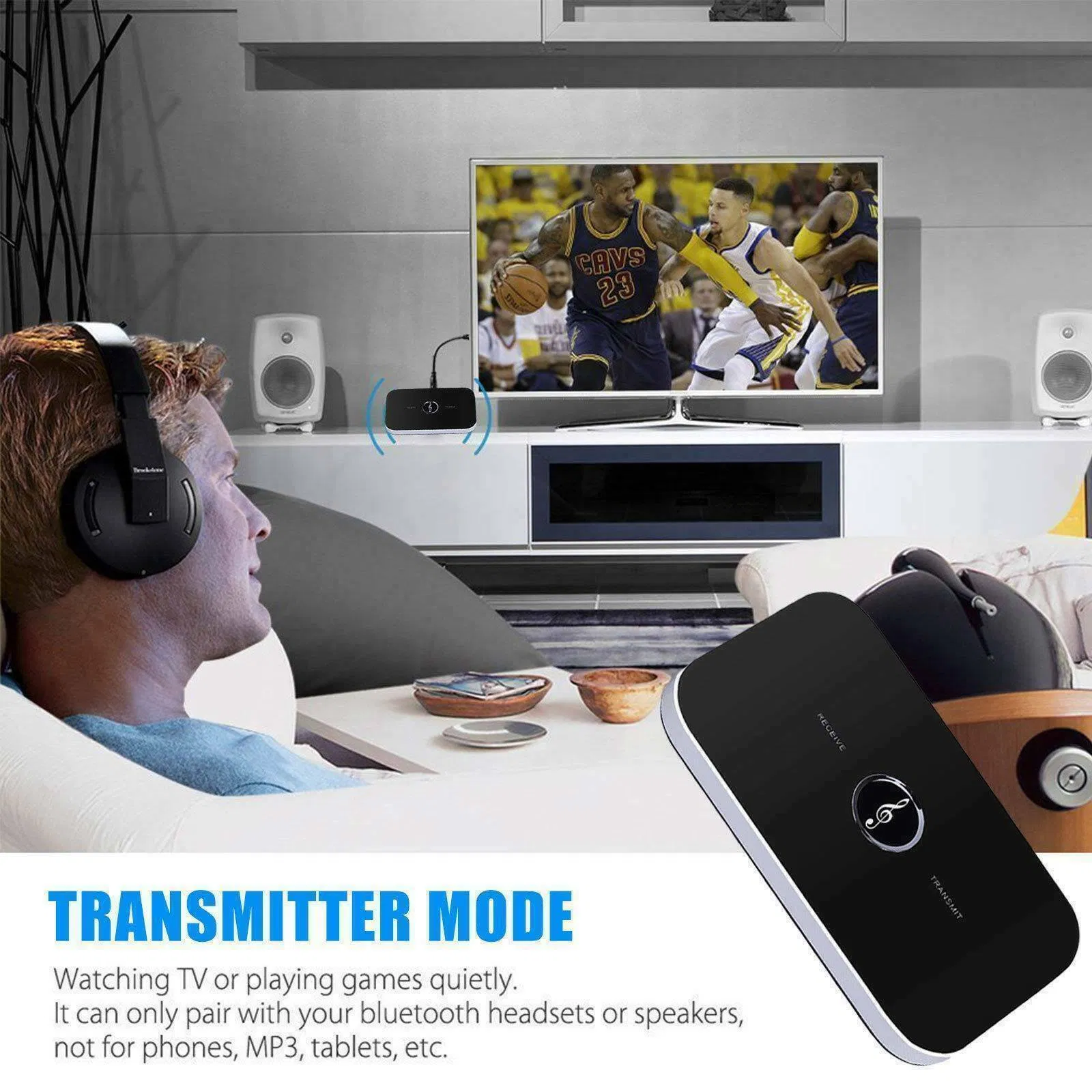 Bluetooth 5.0 Transmitter Receiver 2 IN 1 Wireless Audio 3.5mm Jack Aux Adapter photo 4