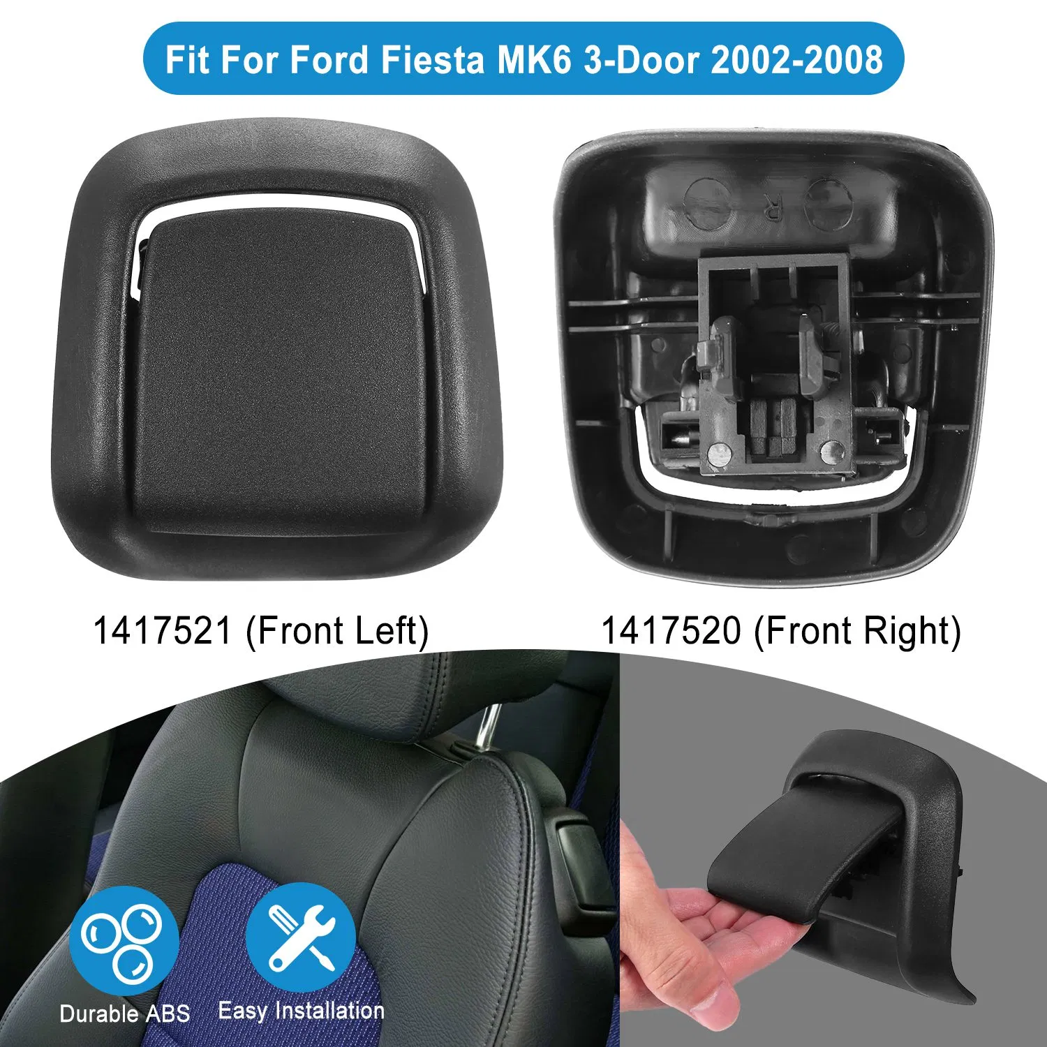1 Pair Car Seat Release Handles for Ford Fiesta MK6 2002-2008 Auto Seat Recliner Handles Front Left & Right Fitting photo 4